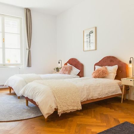 Top Location City Centre Condo In Historic Building With Free Garage Parking Laibach Exterior foto