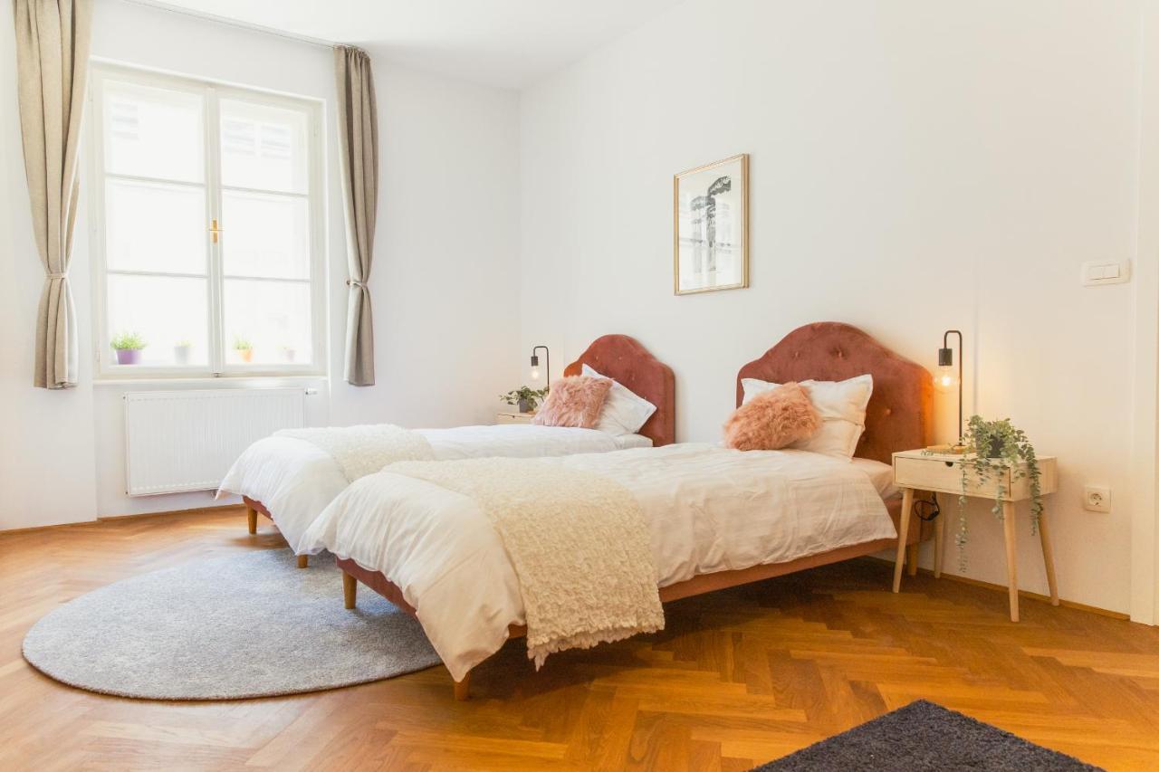 Top Location City Centre Condo In Historic Building With Free Garage Parking Laibach Exterior foto